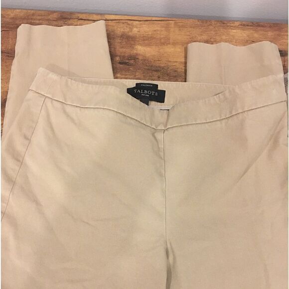 Talbots size 4 petite tan capri Chatham crop pants - Picture 1 of 7